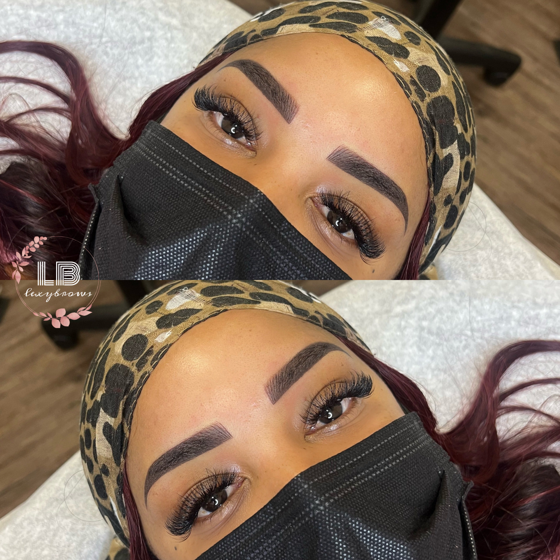 Before and after combination brows — bold yet natural finish